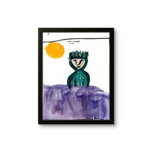 Vibrant Abstract Expressionism  Painting Original ascension 14x11 B Perry Rowell